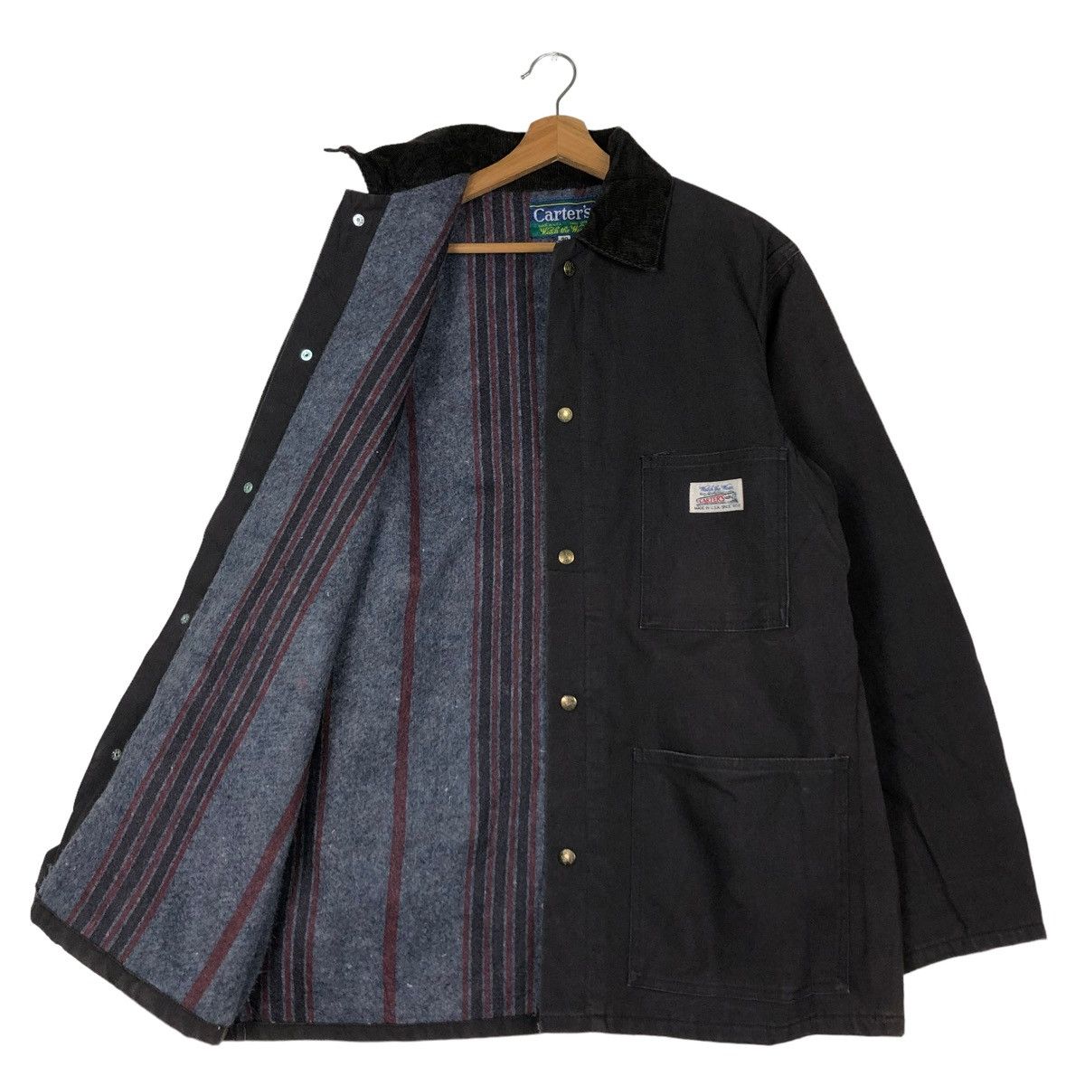 Vintage 🔥VINTAGE HICKORY CHORE JACKET CARTER’S USA BLANKET LINING Size US M / EU 48-50 / 2 - 1 Thumbnail