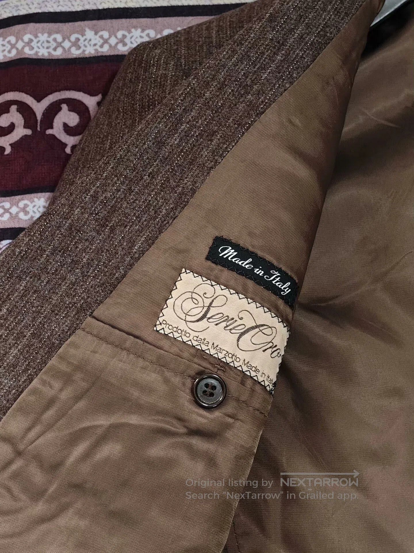 Zanetti Vintage Italian Brown Wool Blazer. Size US S / EU 44-46 / 1 - 7 Thumbnail