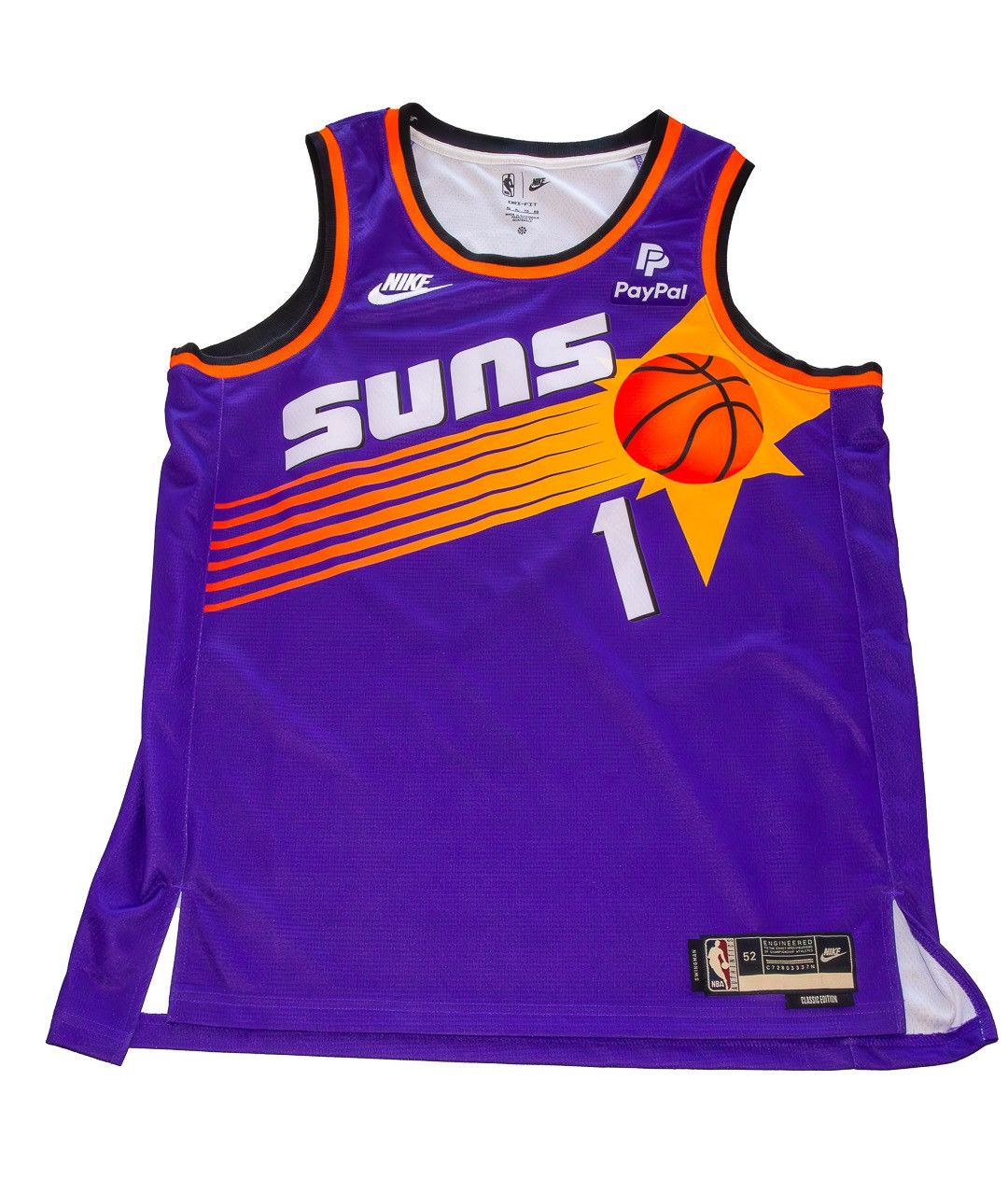 image of NBA x Nike Devin Booker Phoenix Suns Nike Authentic Jersey Classic in Purple, Men's (Size XL)