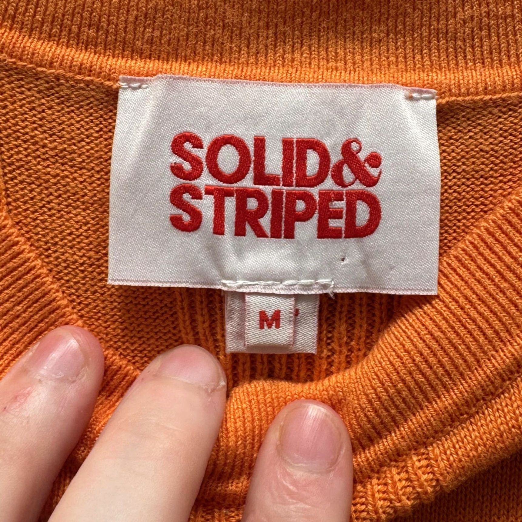 Solid & Striped Solid & Striped Sweater Vest Womens Medium Orange Cropped Knit Tank Top Size M / US 6-8 / IT 42-44 - 3 Thumbnail