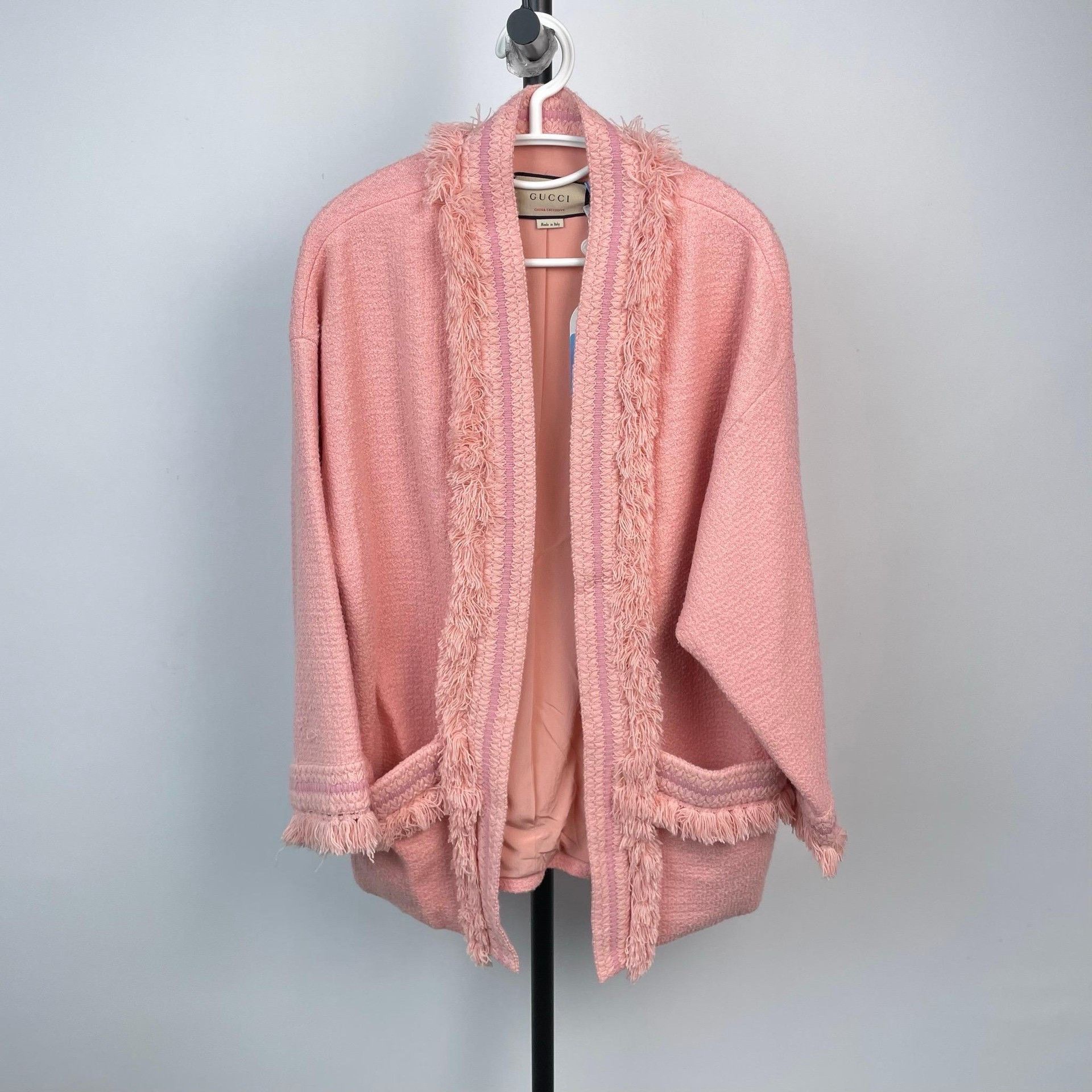 Gucci Gucci Pink Tassel Open Front Cardigan Size S / US 4 / IT 40 - 1 Thumbnail