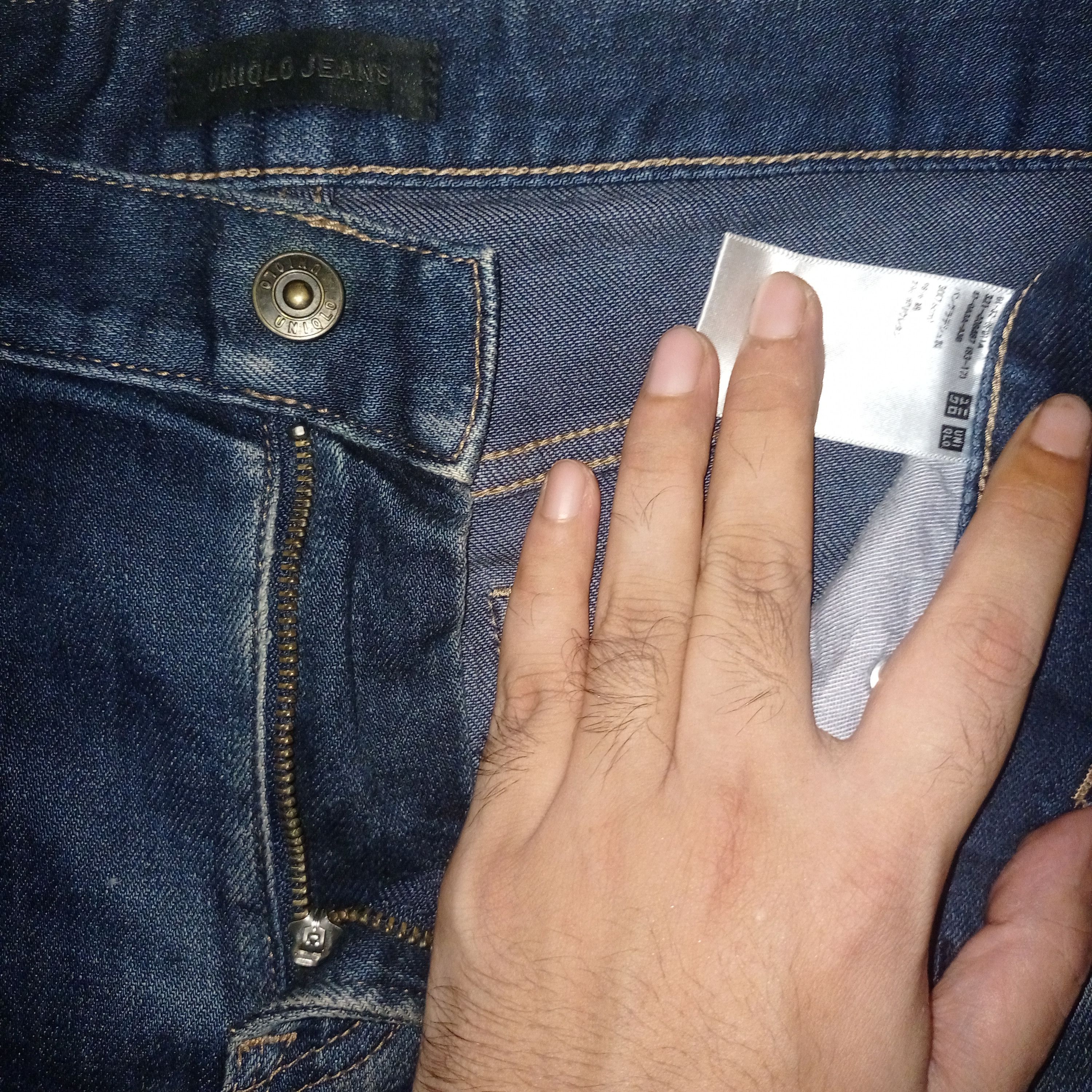 Japanese Brand × Uniqlo Vintage Japanese Uniqlo Indigo Distressed Style Jeans 32x33 Size US 32 / EU 48 - 3 Thumbnail