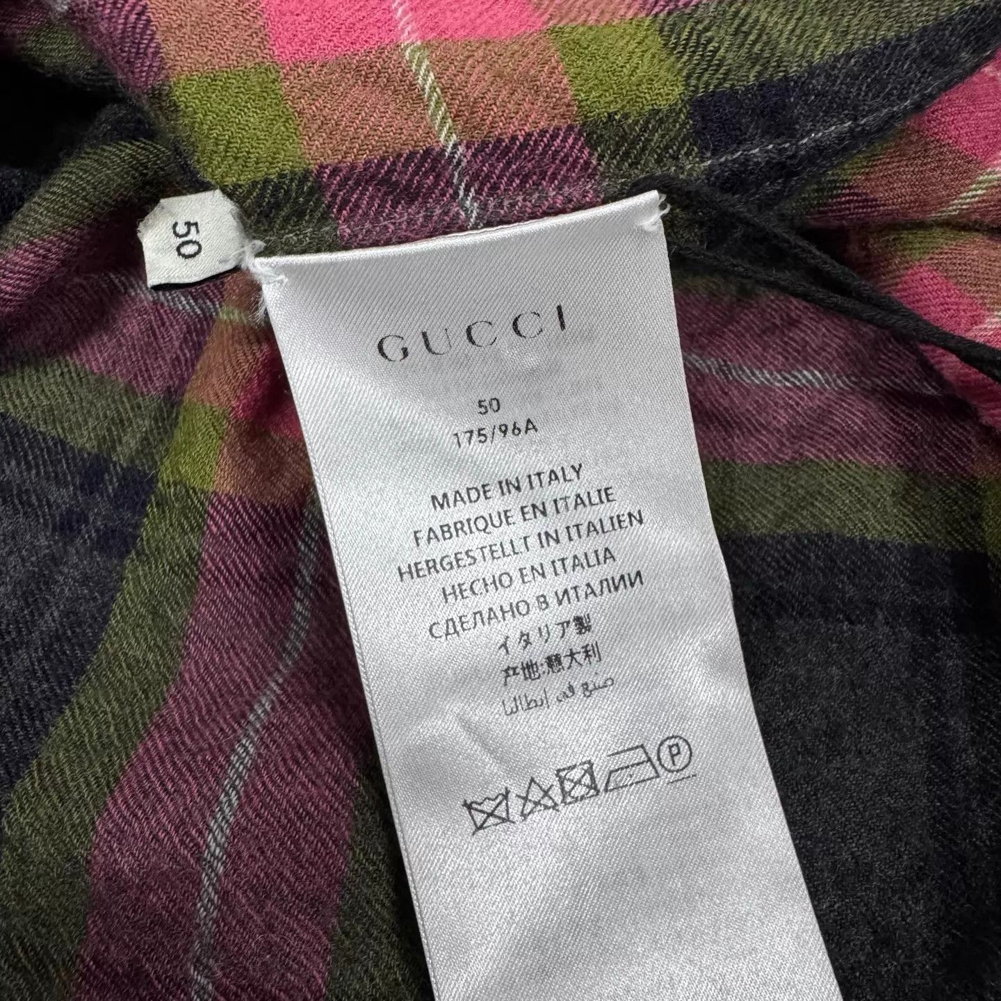 Gucci Gucci Flannel Shirt Red Green Plaid Dragon Embroidery 50 Size US M / EU 48-50 / 2 - 6 Thumbnail