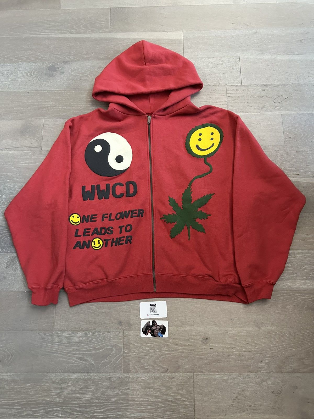 Cactus Plant Flea Market Cactus Plant Flea Market Earth First Zip Hoodie Red Size US XL / EU 56 / 4 - 2 Thumbnail