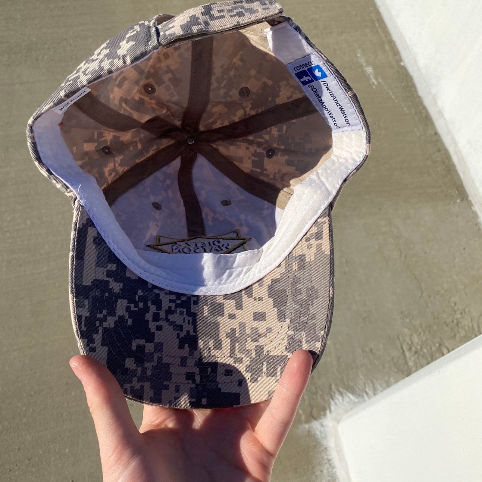 Vintage Vintage Y2K Dietz & Watson Hat OSFA Military Camo USA Flag Size ONE SIZE - 2 Thumbnail
