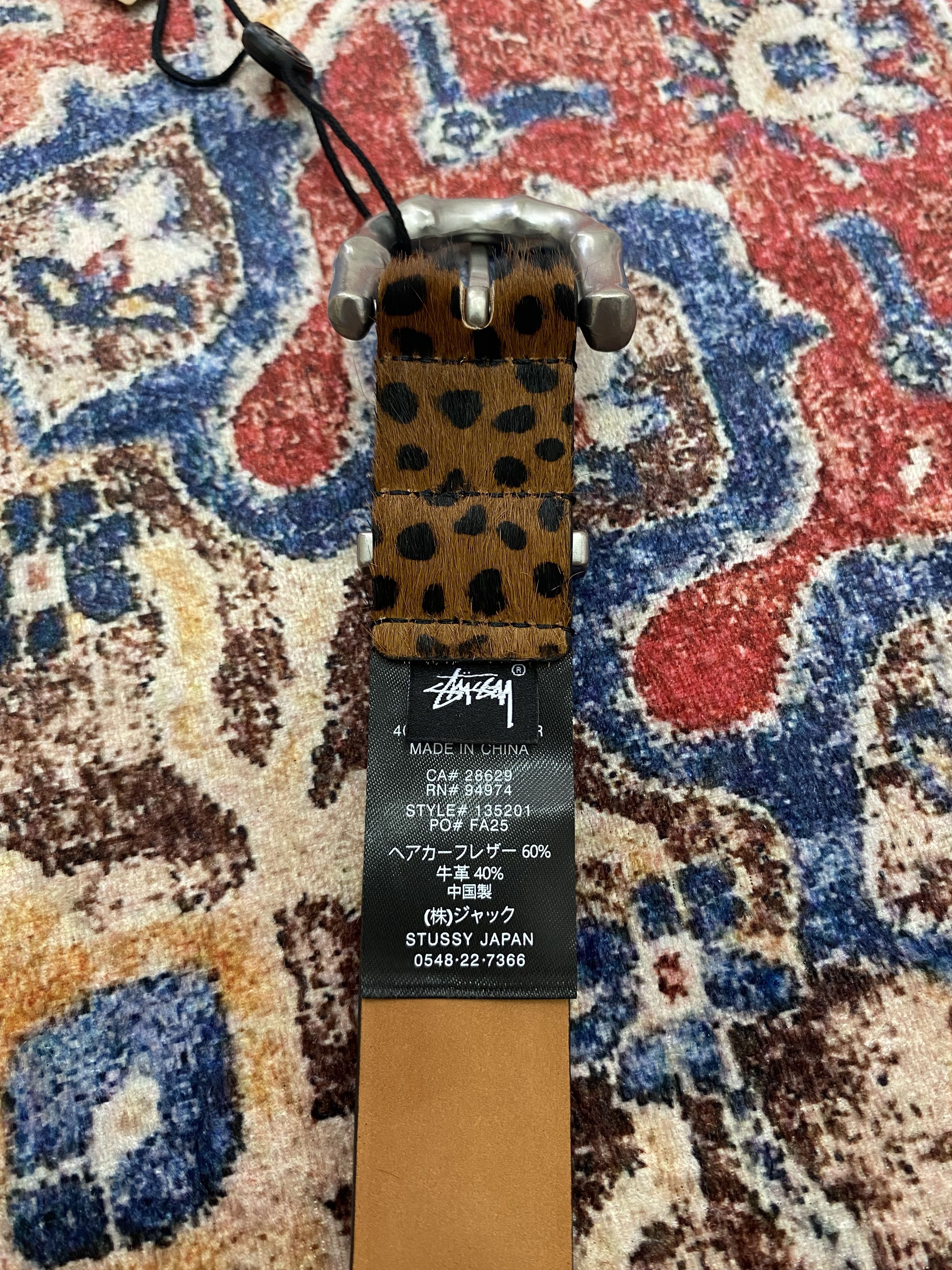 Stussy Stussy Bamboo Buckle Belt Leopard Pattern Size ONE SIZE - 3 Thumbnail
