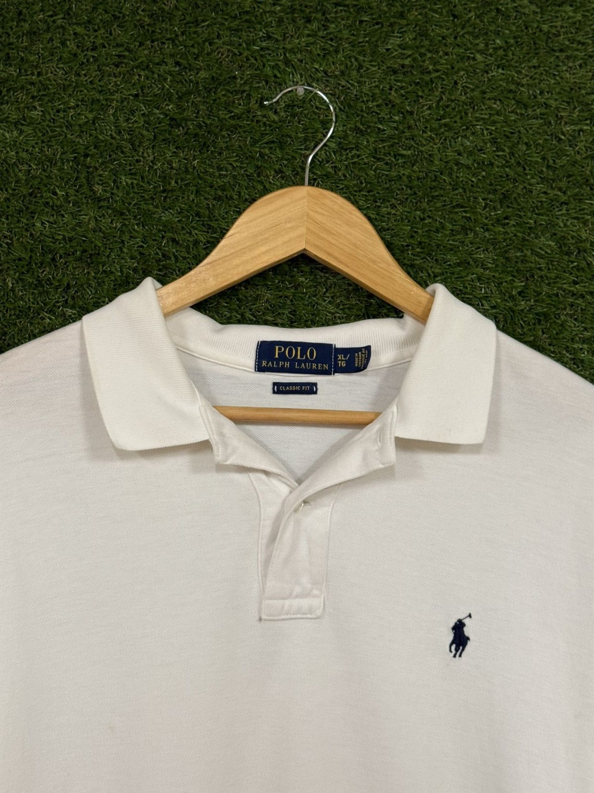 Polo Ralph Lauren Polo Ralph Lauren White Black Pony Logo Preppy Shirt XL Size US XL / EU 56 / 4 - 2 Thumbnail