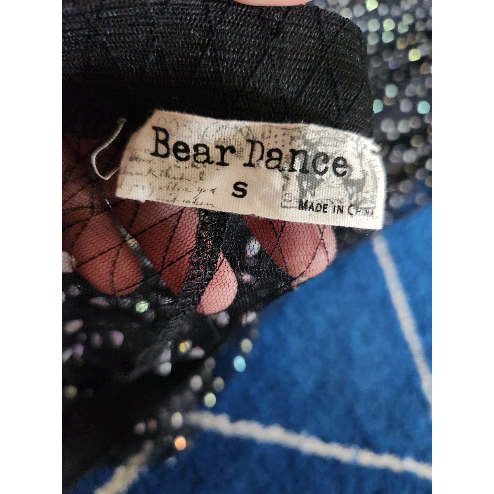 Other Bear Dance Black Sheer Studded Flare Out Leggings S Size 27" / US 4 / IT 40 - 4 Thumbnail
