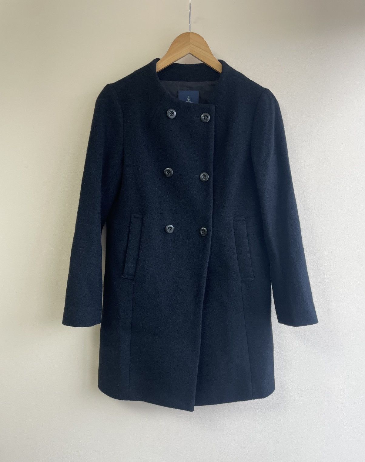 ADAM ET ROPE Adam et Rope Women Wool Coat Black Japan Brand Size XS / US 0-2 / IT 36-38 - 1 Thumbnail