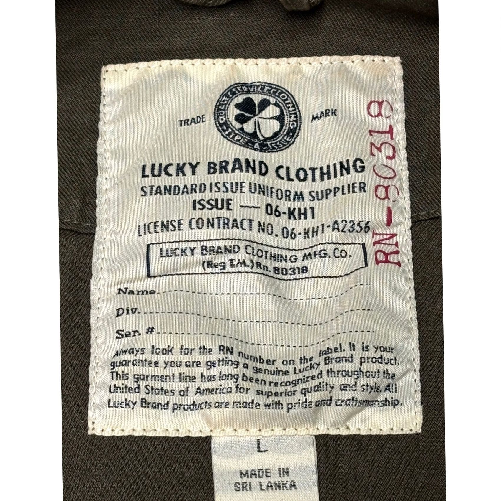 Lucky Brand Lucky Brand Womens Mixed Media Utility Jacket Olive Green Military Zip Up Large Size L / US 10 / IT 46 - 4 Thumbnail