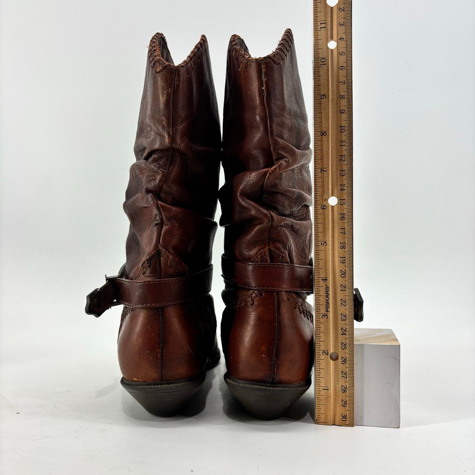 Vintage Zodiac Womens Size 7.5 Western Cowboy Boots Brown Leather Size US 7.5 / IT 37.5 - 6 Thumbnail