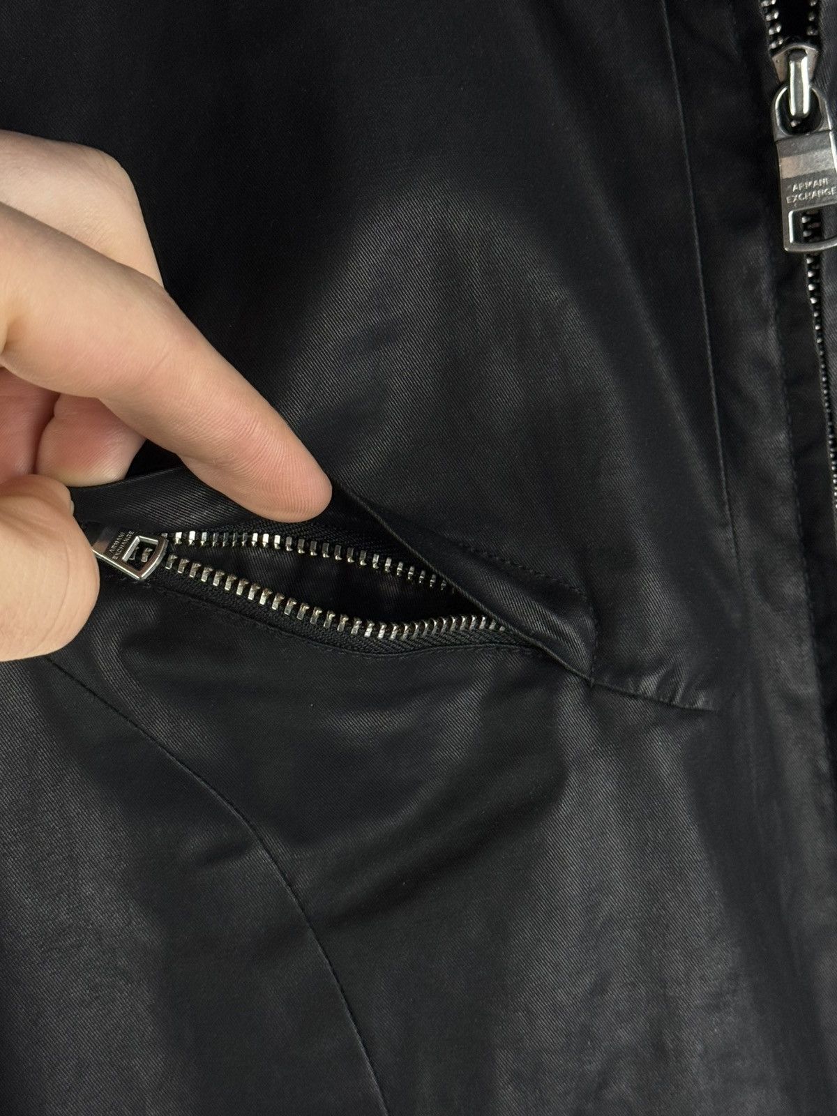 Armani Exchange Vintage 00s Armani Exchange Leather Jacket Balck Size US M / EU 48-50 / 2 - 5 Thumbnail
