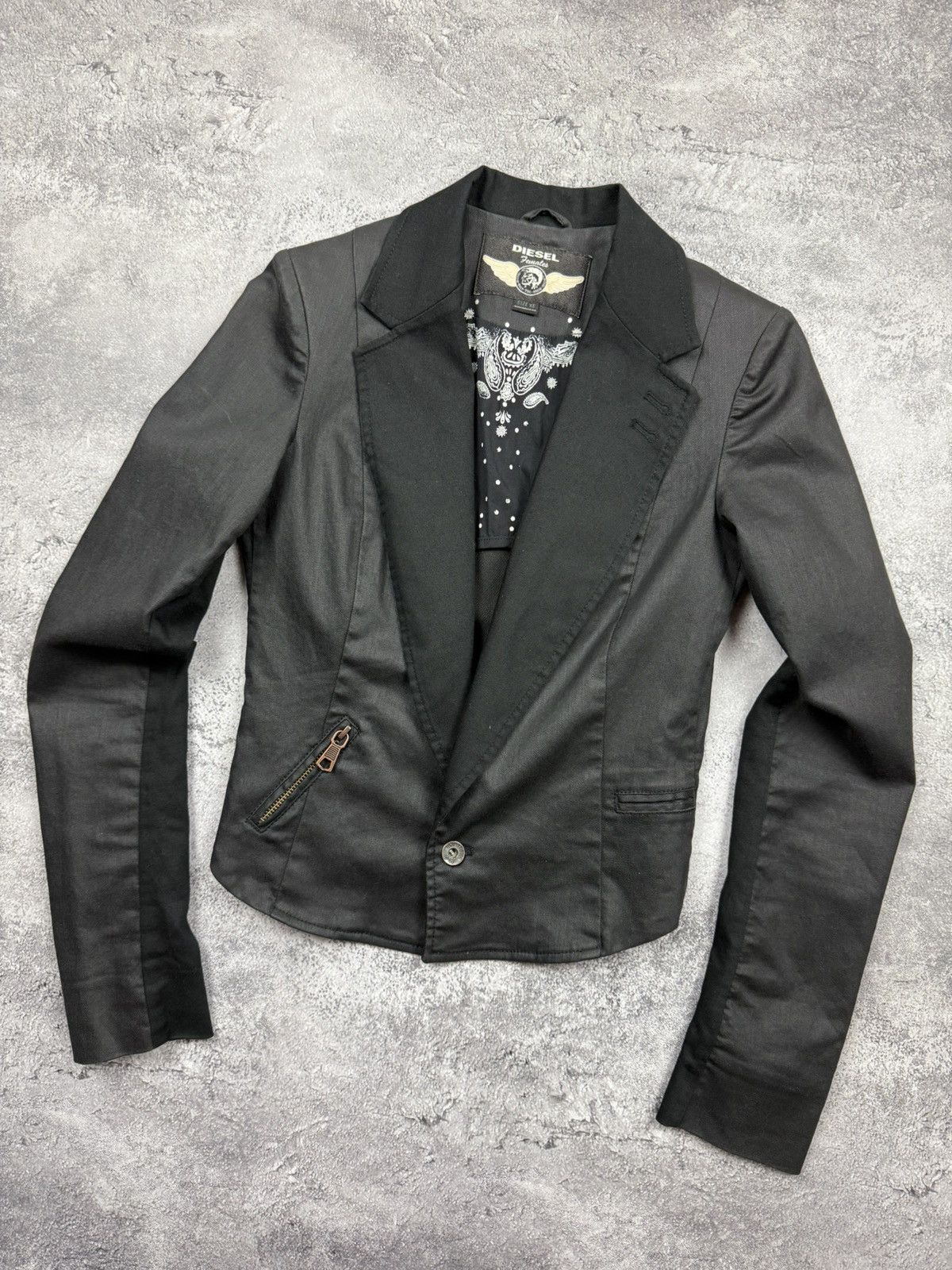 Vintage Diesel Y2K Biker Jacket Avant Garde Opium Archive