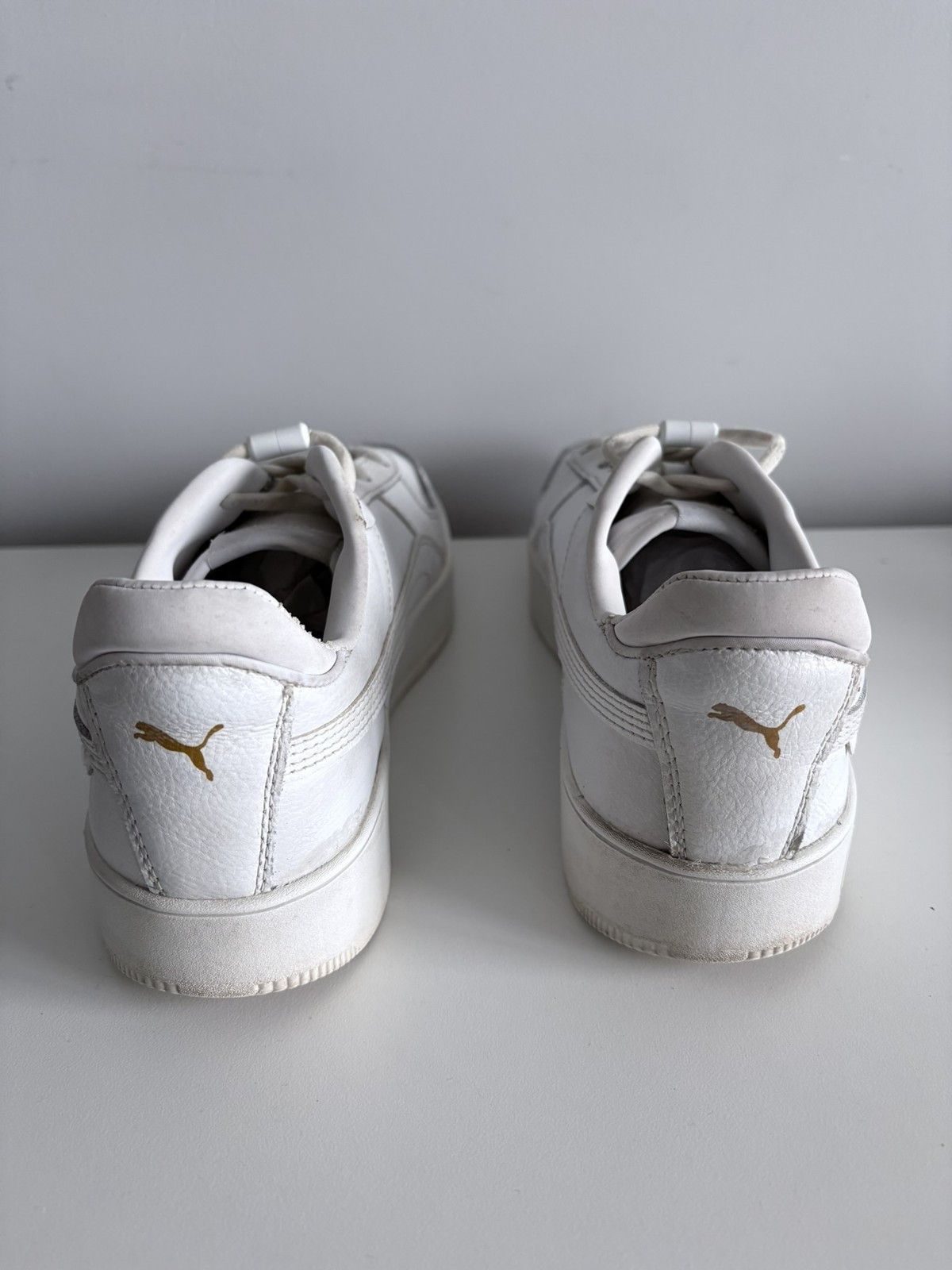 Puma Puma Carina Lift leather white platform women's size 39 Size US 9 / IT 39 - 4 Thumbnail