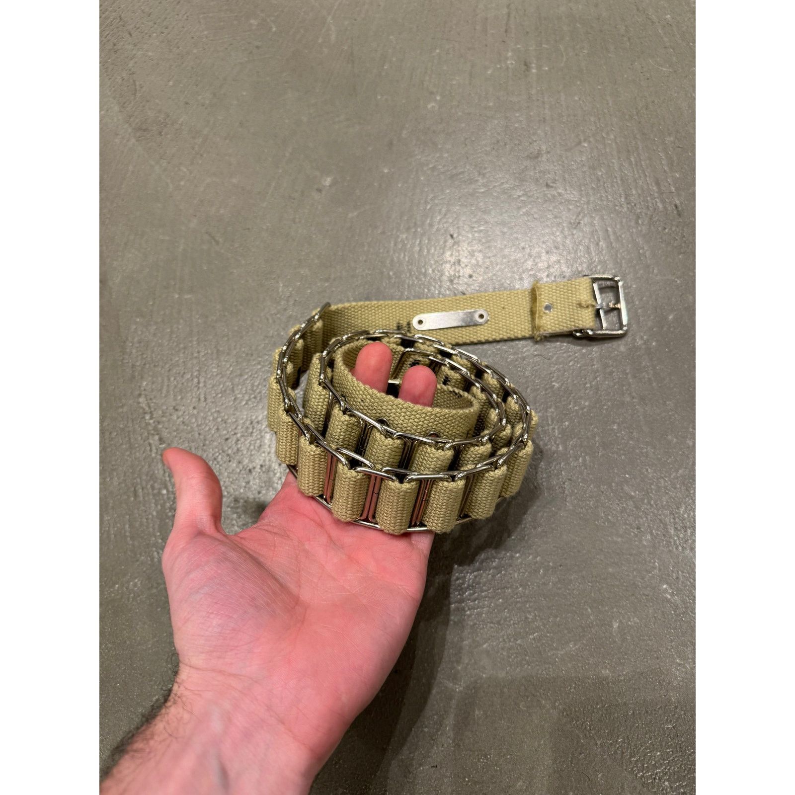 1998 Helmut Lang military chain belt