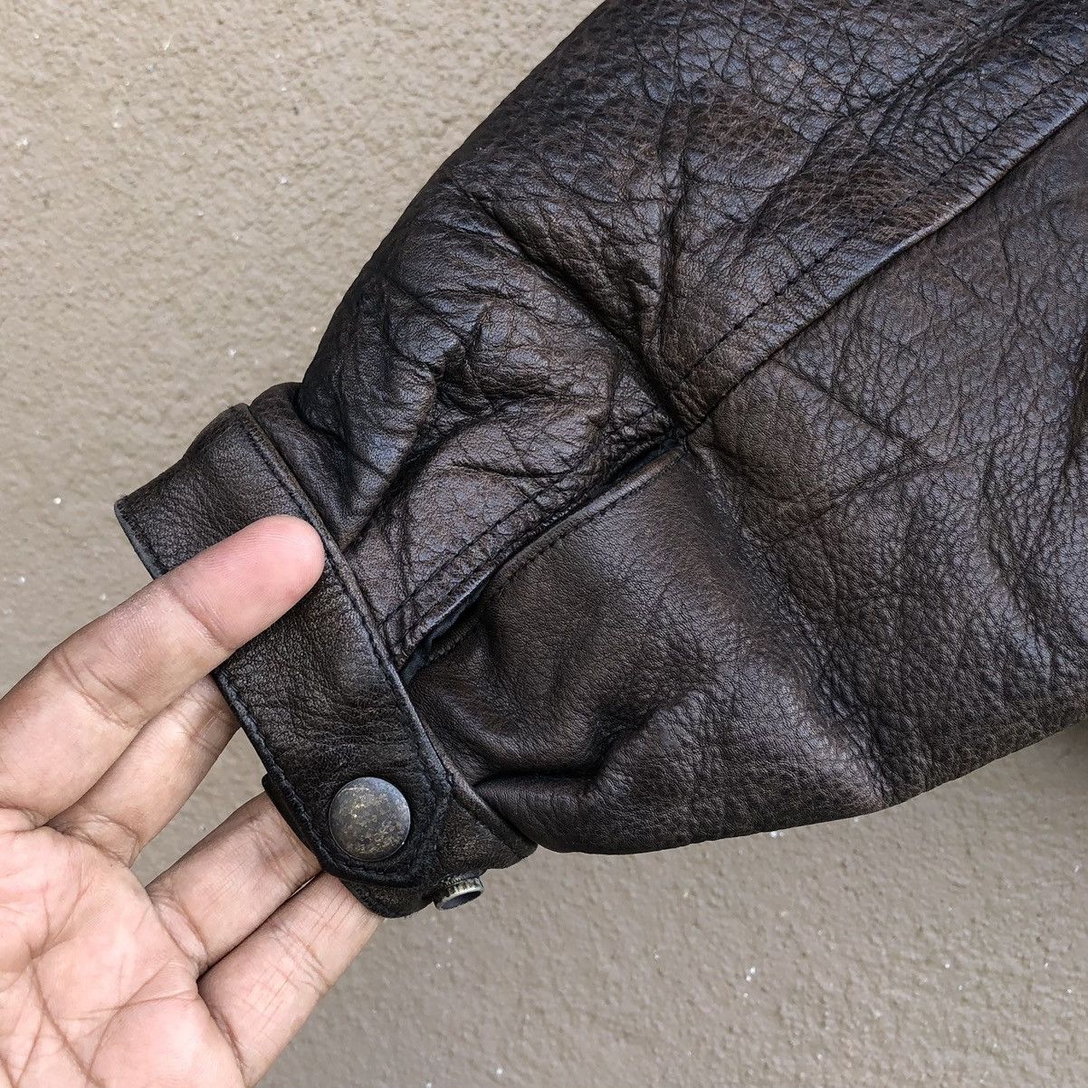 First MFG Co. VTG First Genuine Leather Sun Faded Thinsulate Bomber Jacket Size US L / EU 52-54 / 3 - 13 Thumbnail
