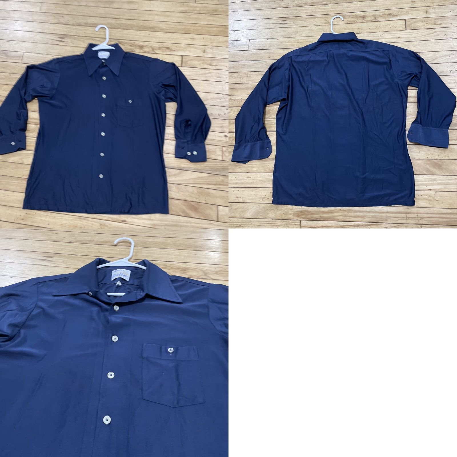 Arrow VINTAGE Arrow Shirt Doubler Polyester Saturday Night Fever Disco Large Mens 16.5 35 Blue 1970s Shirt Mens 16.5 35 Size US L / EU 52-54 / 3 - 11 Thumbnail