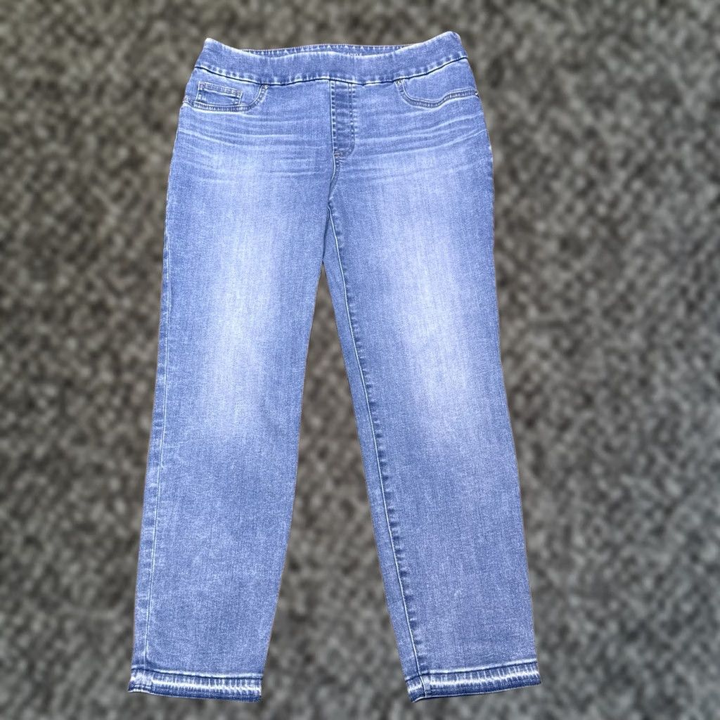 Vintage Chicos Jeans Ankle Womens 1R Slim Mid Rise Stretch Denim 5-Pocket Logo Blue Size 25" / US 0 / IT 36 - 1 Thumbnail
