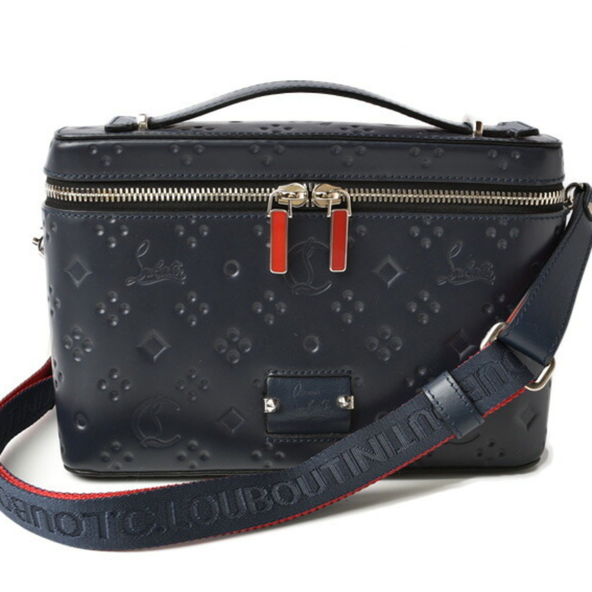 image of Christian Louboutin Handbag/shoulder Bag 2Way Kypipouch/kipipouch Calf Navy/red 1205265, Women's