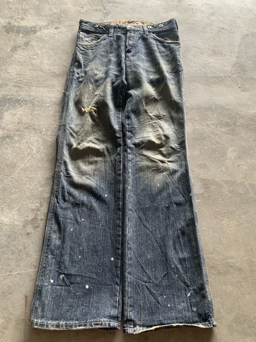Edwin distressed semi flare edwin 503 blue trip Size US 30 / EU 46 - 11 Thumbnail