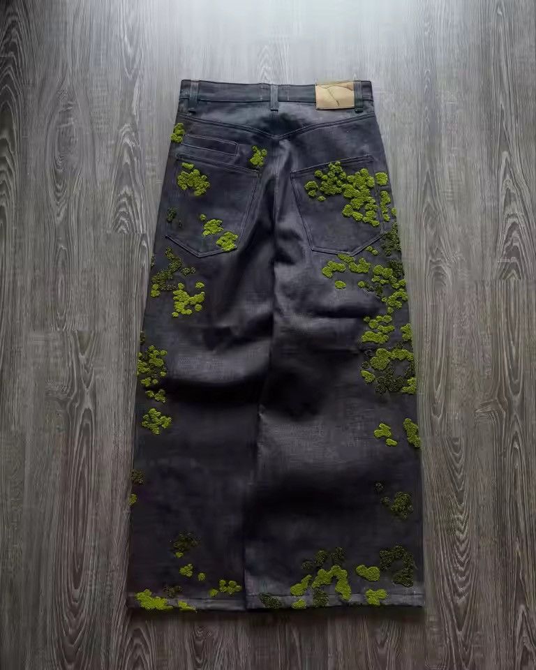 Japanese Brand Hiphop Streetwear Fallen Moss Wide Leg Jean Size US 32 / EU 48 - 2 Thumbnail