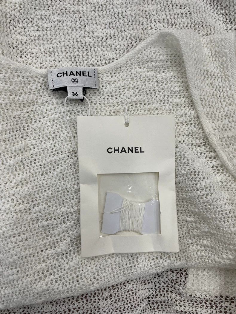 Chanel Chanel Beach series white pocket knitted vest sleeveless Size XS / US 0-2 / IT 36-38 - 5 Thumbnail