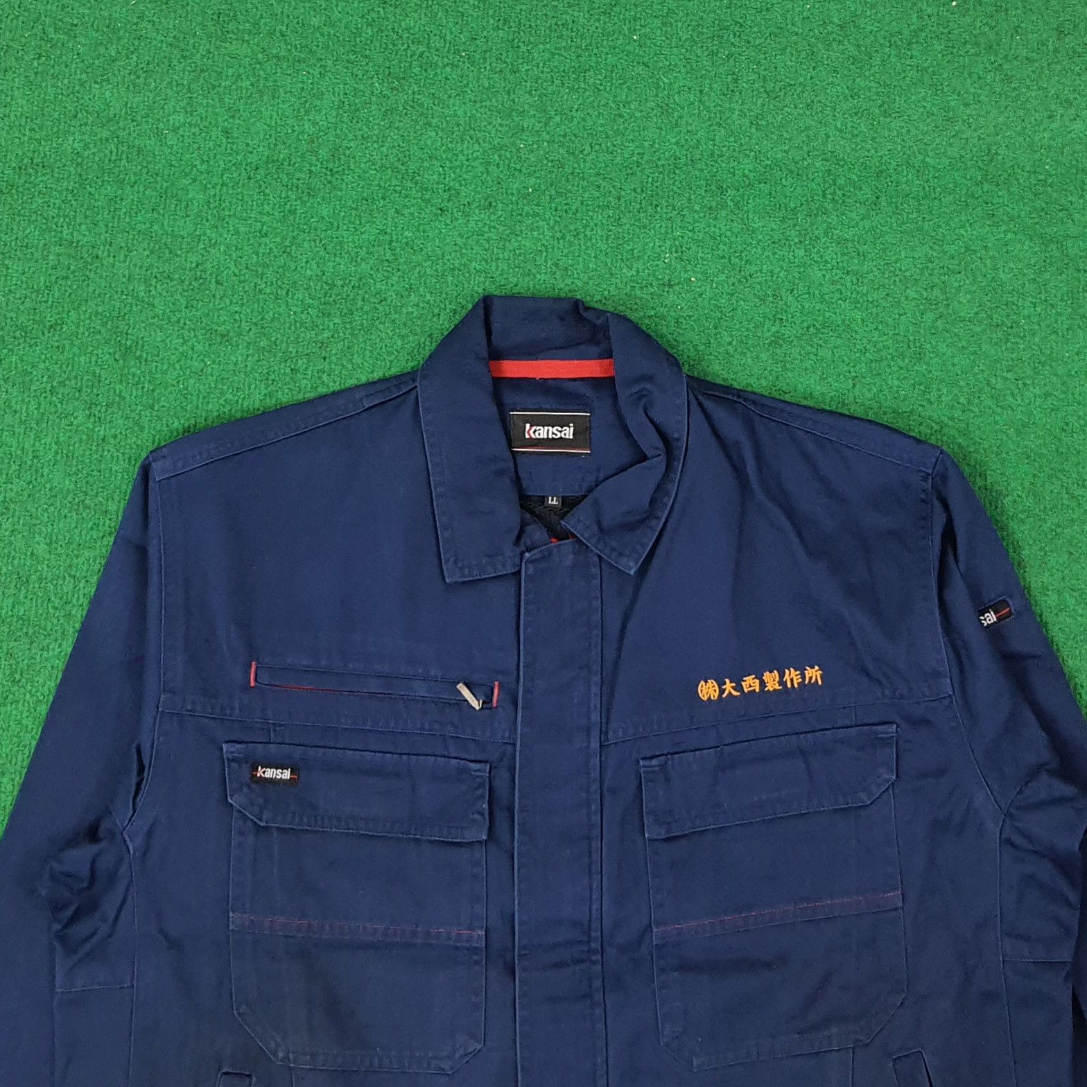 Japanese Brand Vintage Kansai Custom Skull Logo Workwear Jacket C246N8 Size US L / EU 52-54 / 3 - 4 Thumbnail