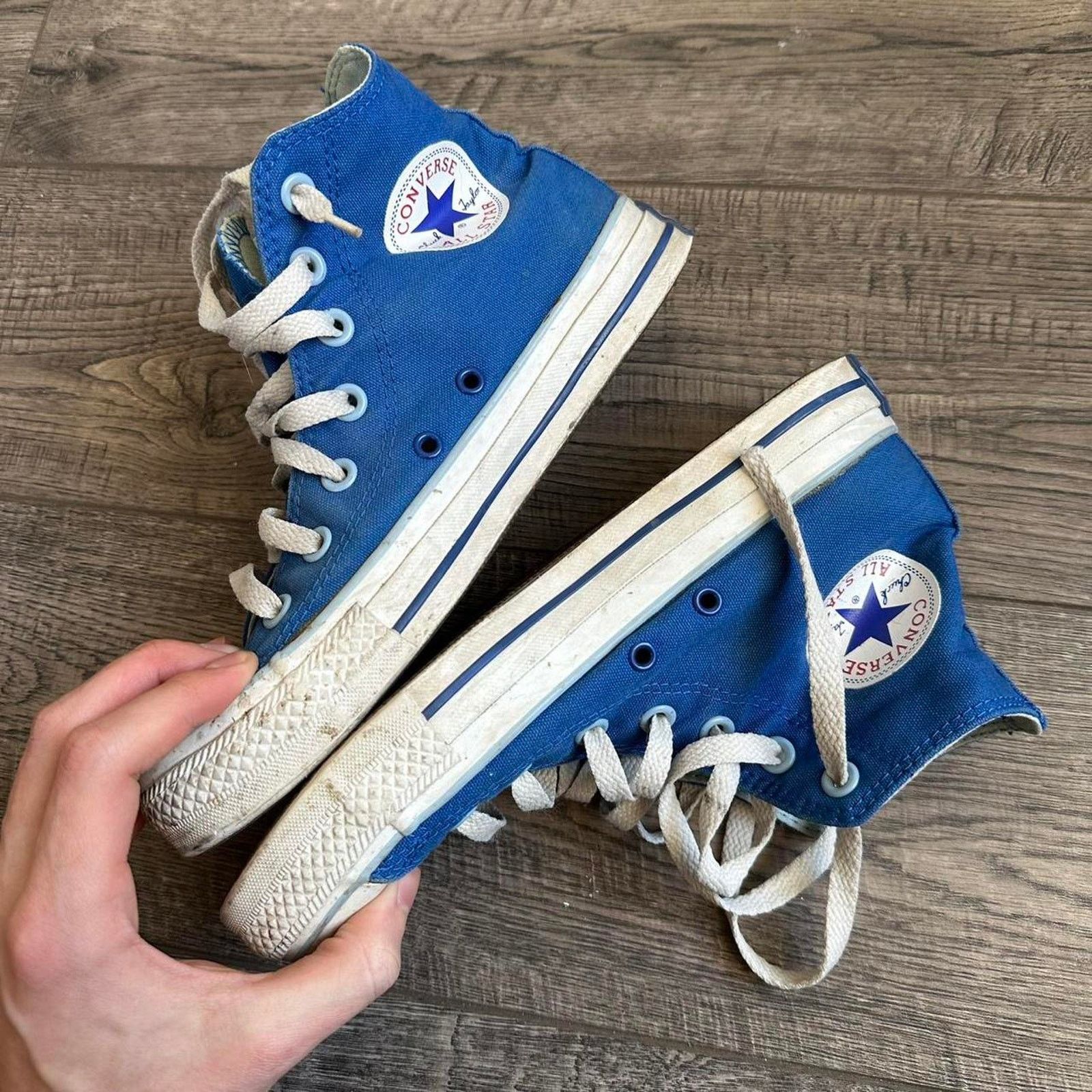 Converse Blue Chunky Mid Hi Top Blue Converse Chuck Taylor All Star Size US 7 / IT 37 - 5 Thumbnail