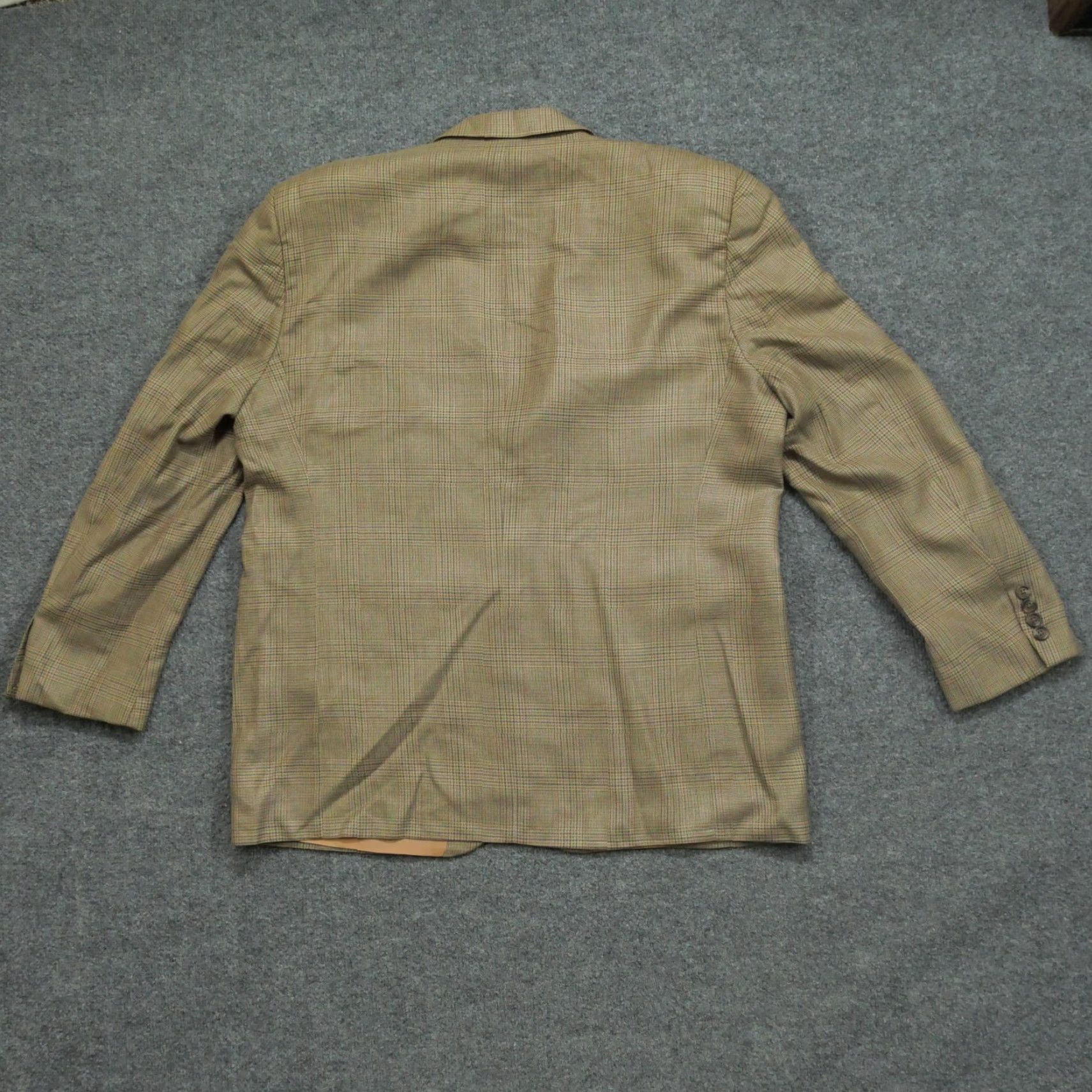 Ralph Lauren VINTAGE Ralph Lauren Jacket Mens 46 Regular Brown Glen Plaid Blazer Size 46R - 6 Thumbnail