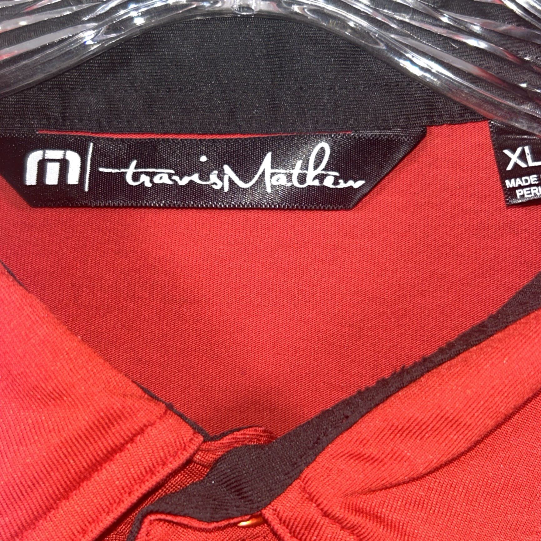 TravisMathew Travis Mathew Polo Shirt Mens XL Cantina Red Pima Cotton Short Sleeves Golf Logo Regular Fit Size US XL / EU 56 / 4 - 4 Thumbnail
