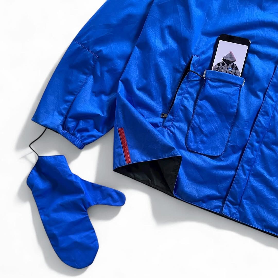 Prada SOLD - AW99 Technical PTFE Gore-Tex Hidden Glove Jacket Size US L / EU 52-54 / 3 - 8 Thumbnail
