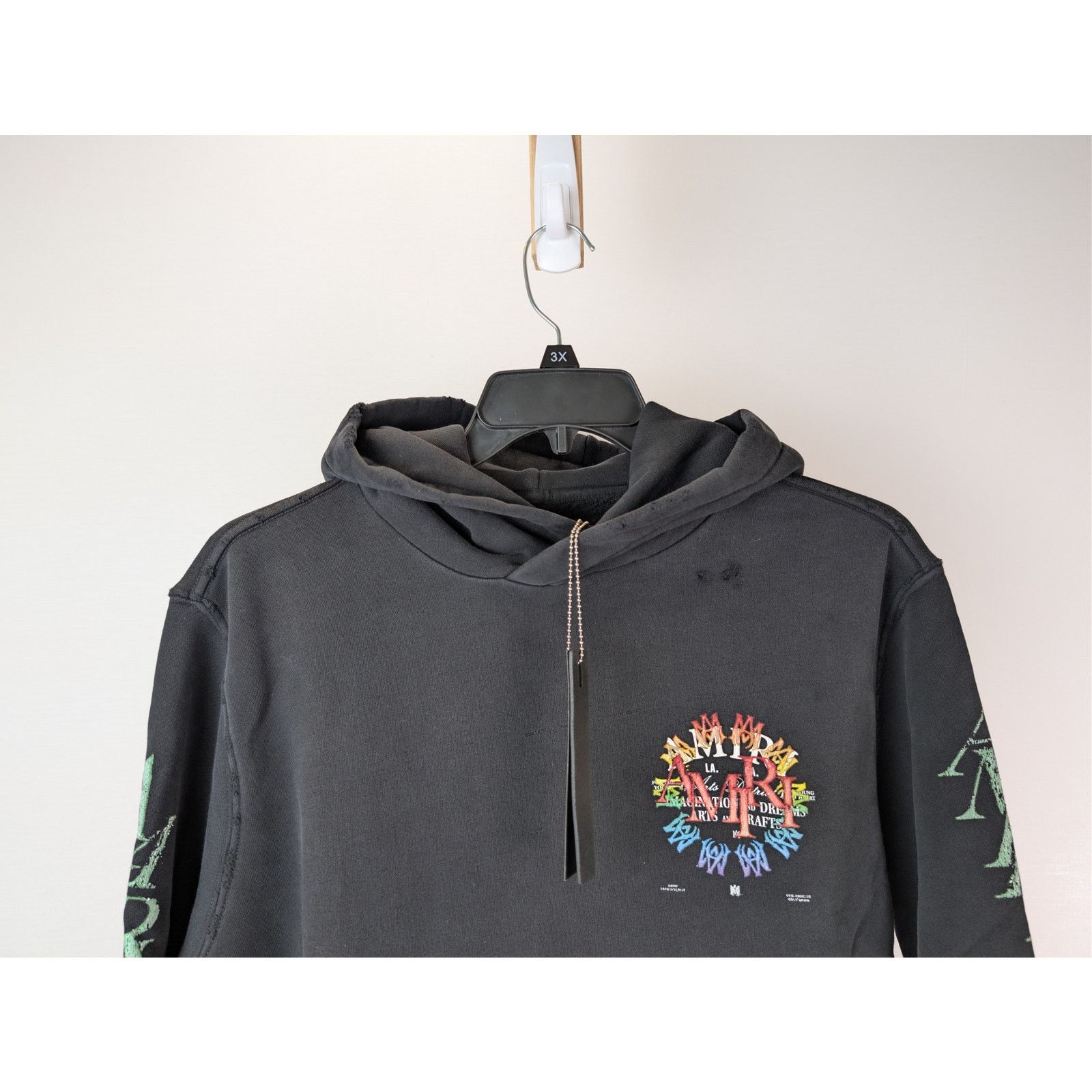 Amiri o1rshd1 Stacked Amiri Circle Logo Arts Hoodie in Black Size US M / EU 48-50 / 2 - 4 Thumbnail