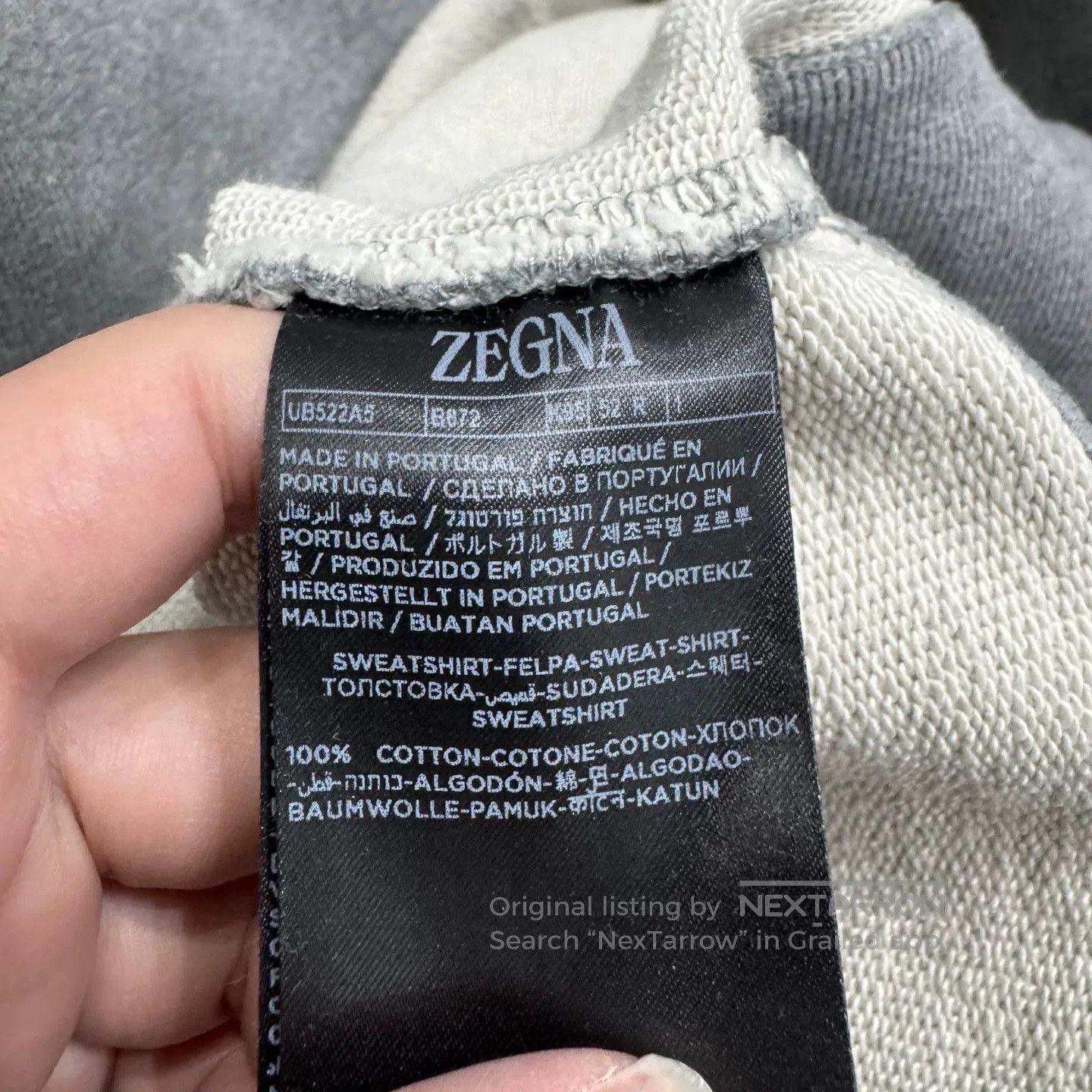 Ermenegildo Zegna Gray Long Sleeve Sweatshirt Size L. Size US L / EU 52-54 / 3 - 3 Thumbnail
