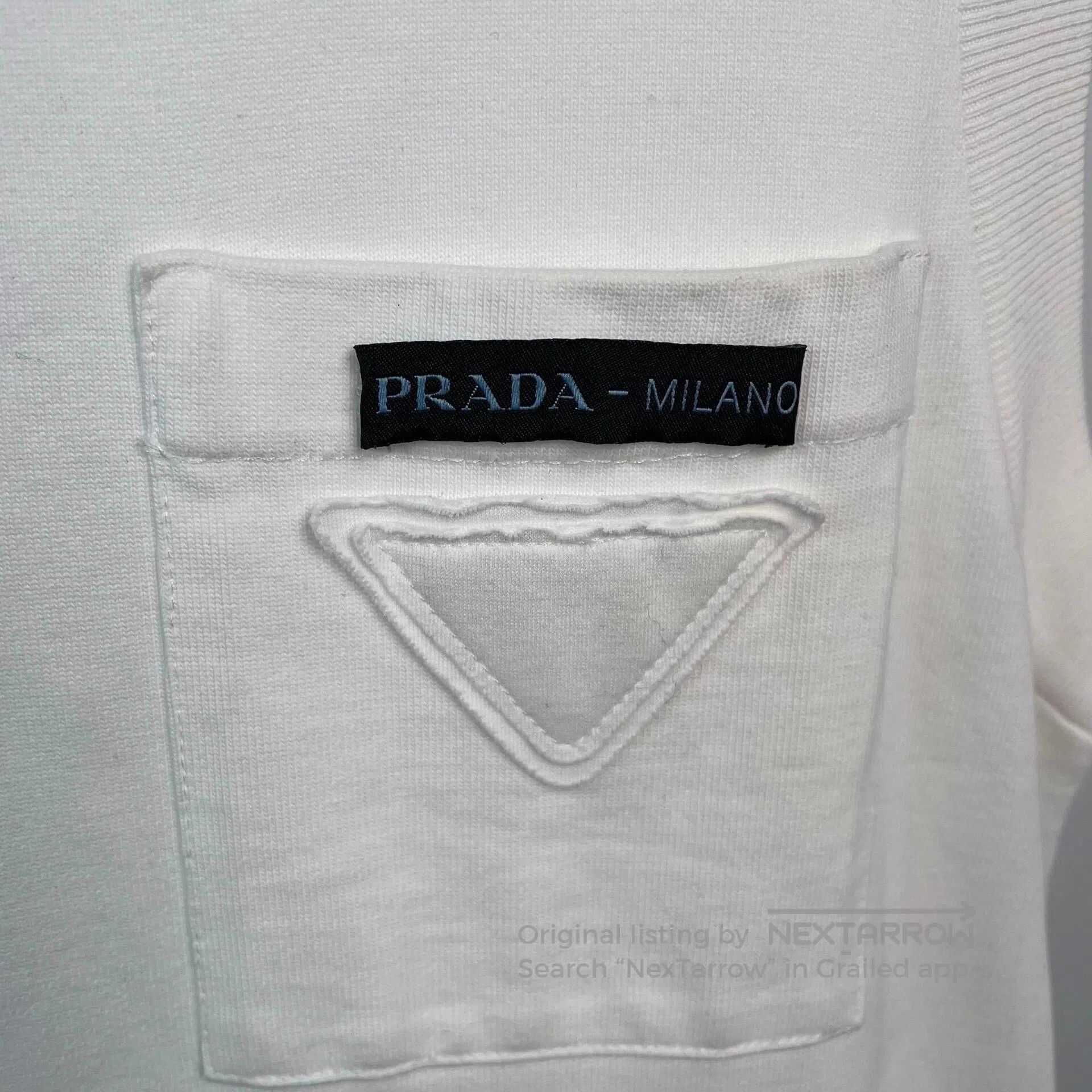 Prada Prada Bow Pink and White Color Block Triangle Logo Sleevel Size XS / US 0-2 / IT 36-38 - 4 Thumbnail