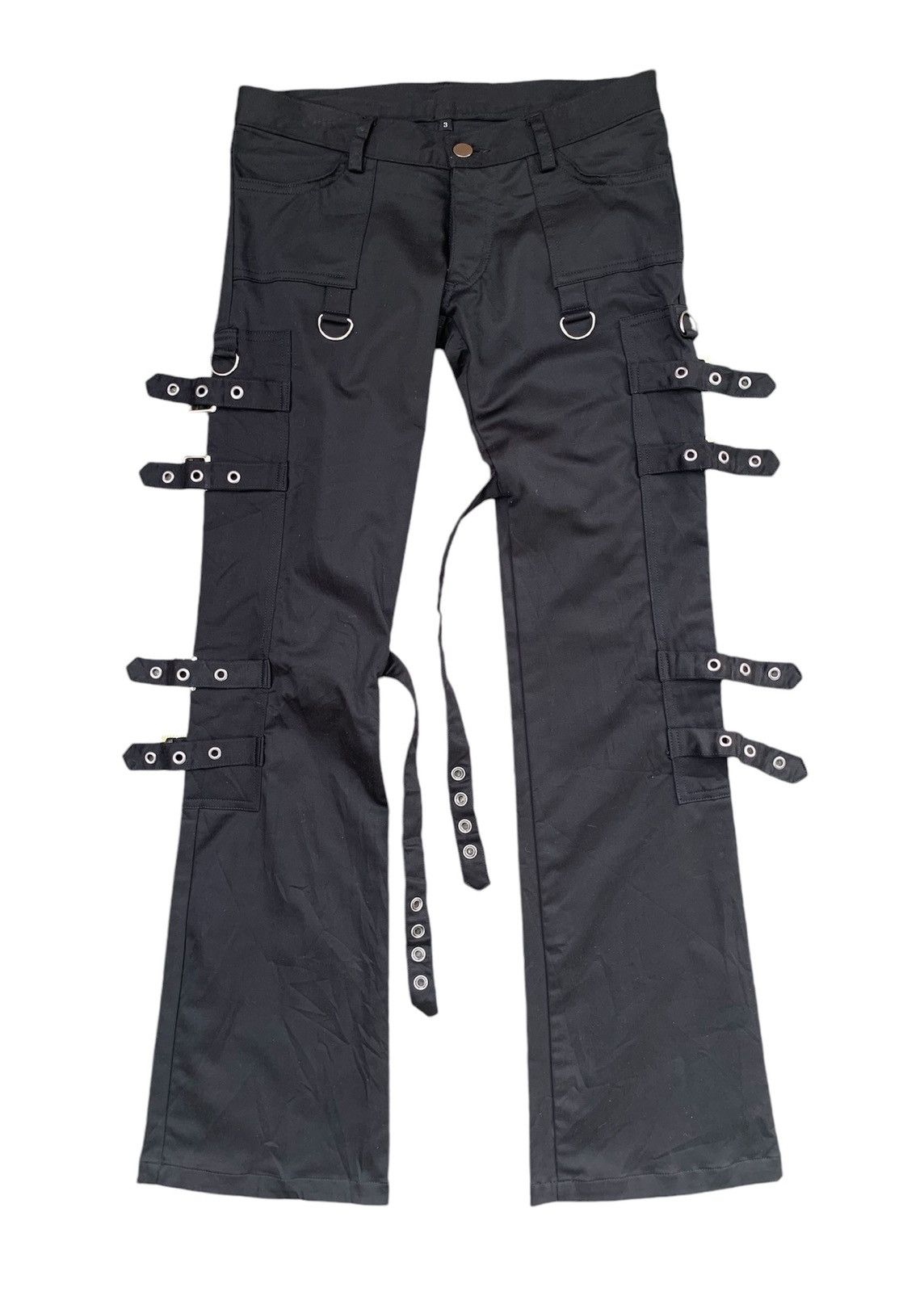 Size 31x33 Semantic Design Cargo Pants Black Bondage Pants