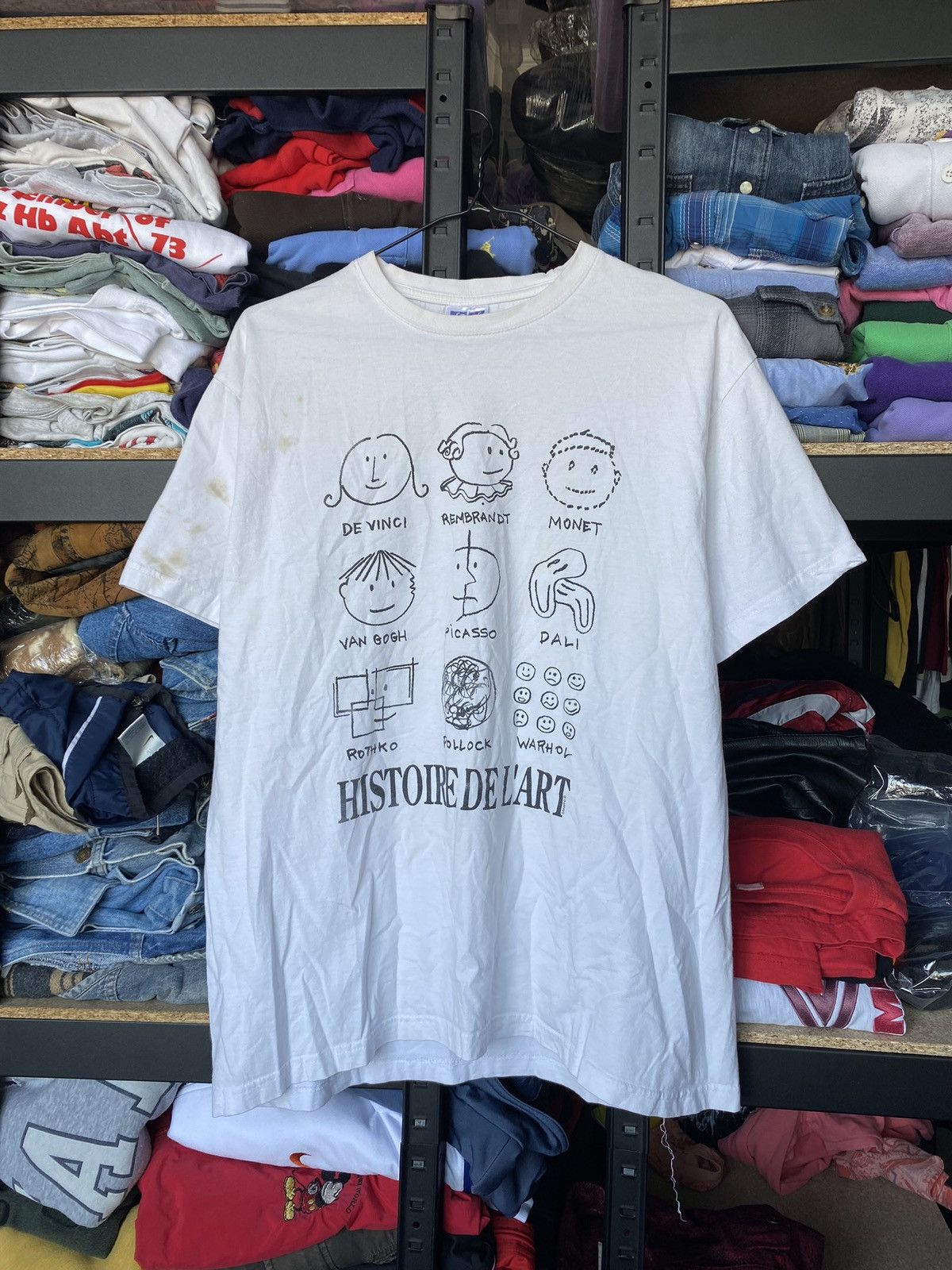 Other 90s Histoire De L’ Art Van Gogh De Vinci Picasso Style Tee Size US M / EU 48-50 / 2 - 1 Thumbnail