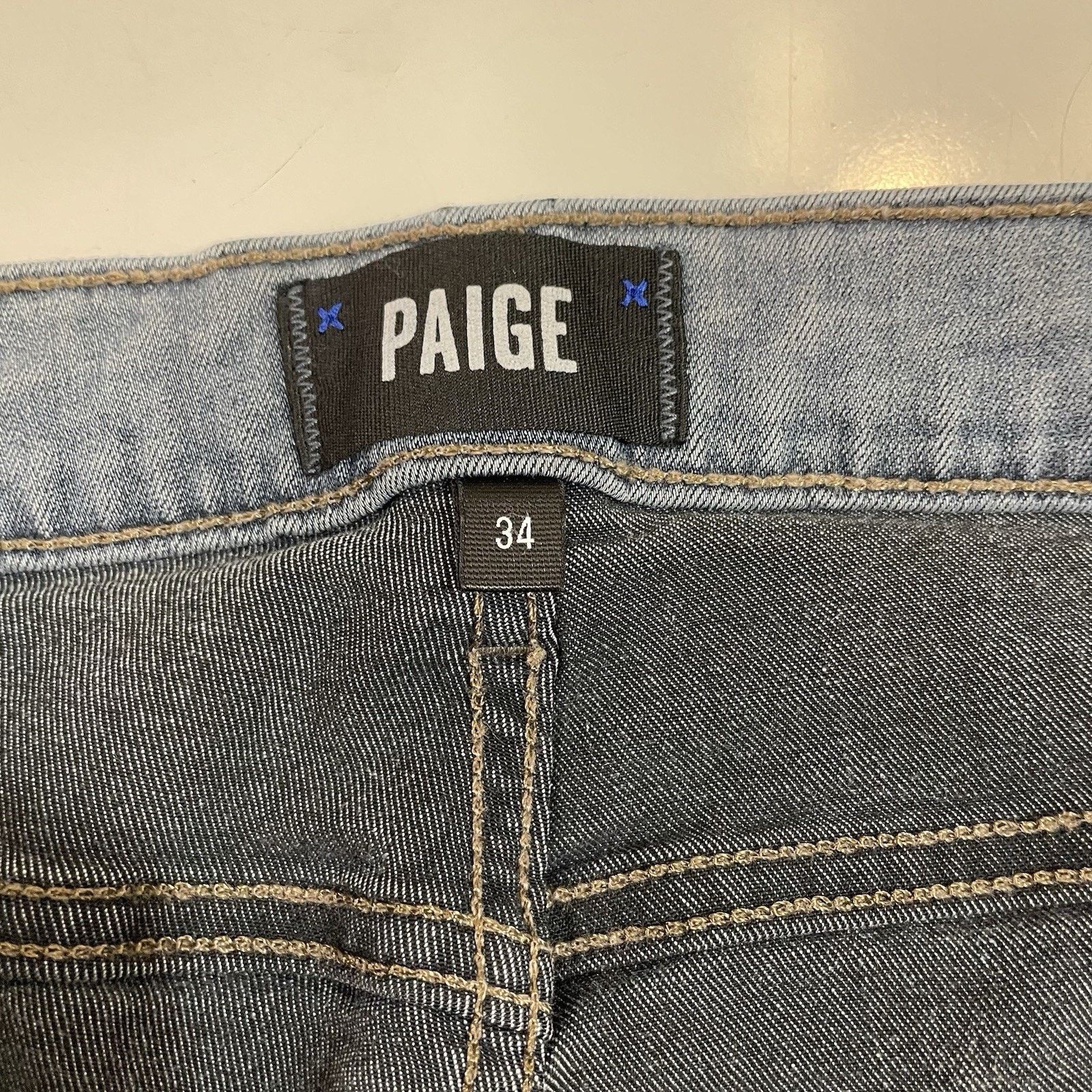 Paige Paige Jeans Men’s Blue Federal Slim Straight Stretch 34x27 Size US 34 / EU 50 - 9 Thumbnail