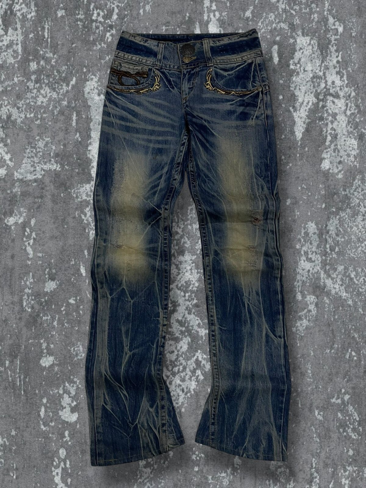 Tornado Mart Vintage 1990s Designer Japan Red Peppers Wax Distressed Size US 27 - 1 Thumbnail
