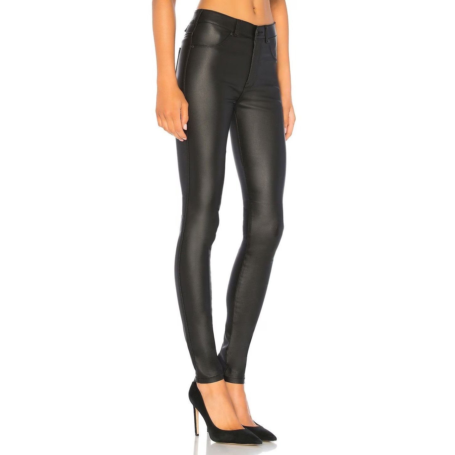 Dr. Denim Dr. Denim Coated Black Plenty Jeans Size 26" / US 2 / IT 38 - 2 Thumbnail