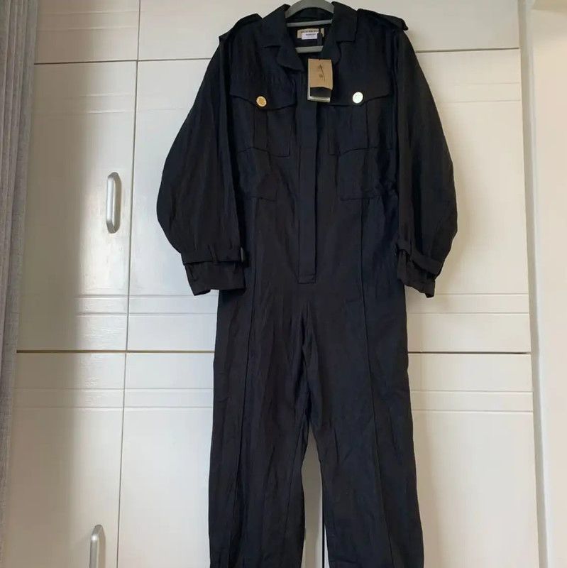 Burberry Burberry Black Cotton Long Sleeve Dress for Women Size L / US 10 / IT 46 - 1 Thumbnail