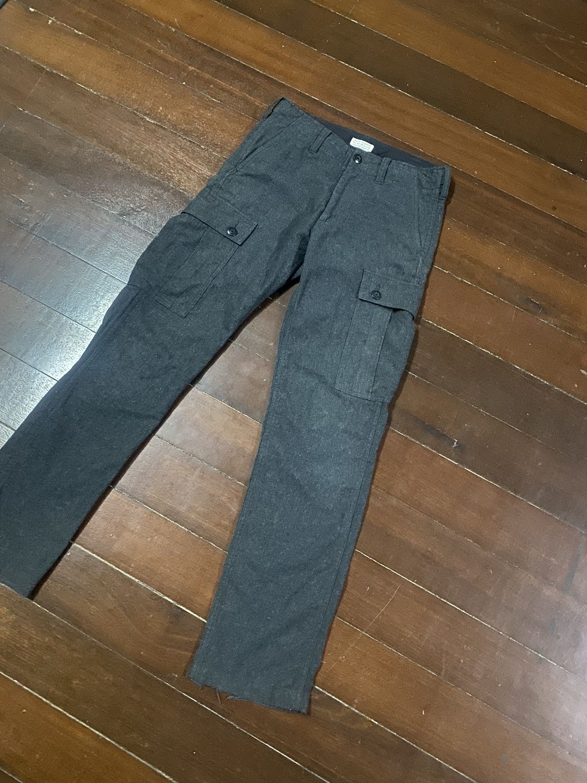 Japanese Brand FIRE 🔥 BACK NUMBER CARGO PANTS WOOL Size US 34 / EU 50 - 3 Thumbnail