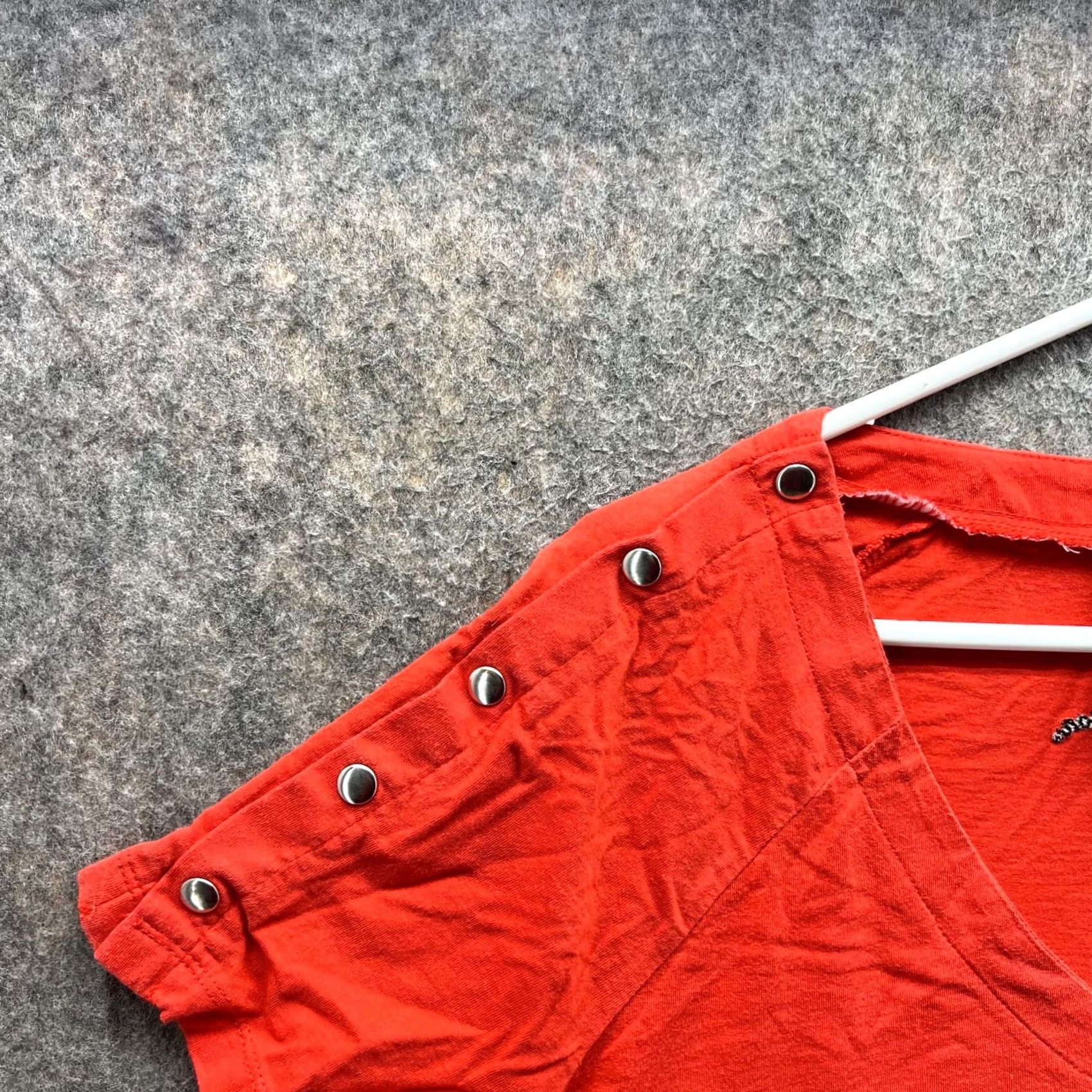 Harley Davidson VINTAGE Harley-Davidson Shirt Women XL Orange Solid 100% Cotton Short Sleeve Round Neck T-Shirt 60s-90s Inspired Size XL / US 12-14 / IT 48-50 - 6 Thumbnail