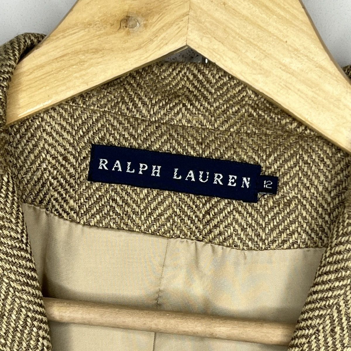 Polo Ralph Lauren × Ralph Lauren × Vintage Polo Ralph Lauren Houndstooth Tartan Tweed Silk Linen Blazer Size M / US 6-8 / IT 42-44 - 5 Thumbnail