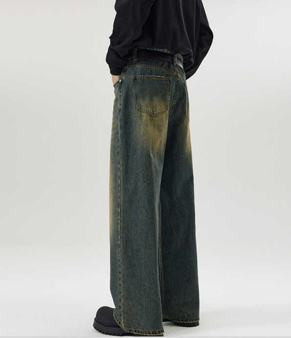 Vintage American retro cleanfit straight washed distressed jeans Size US 32 / EU 48 - 4 Thumbnail