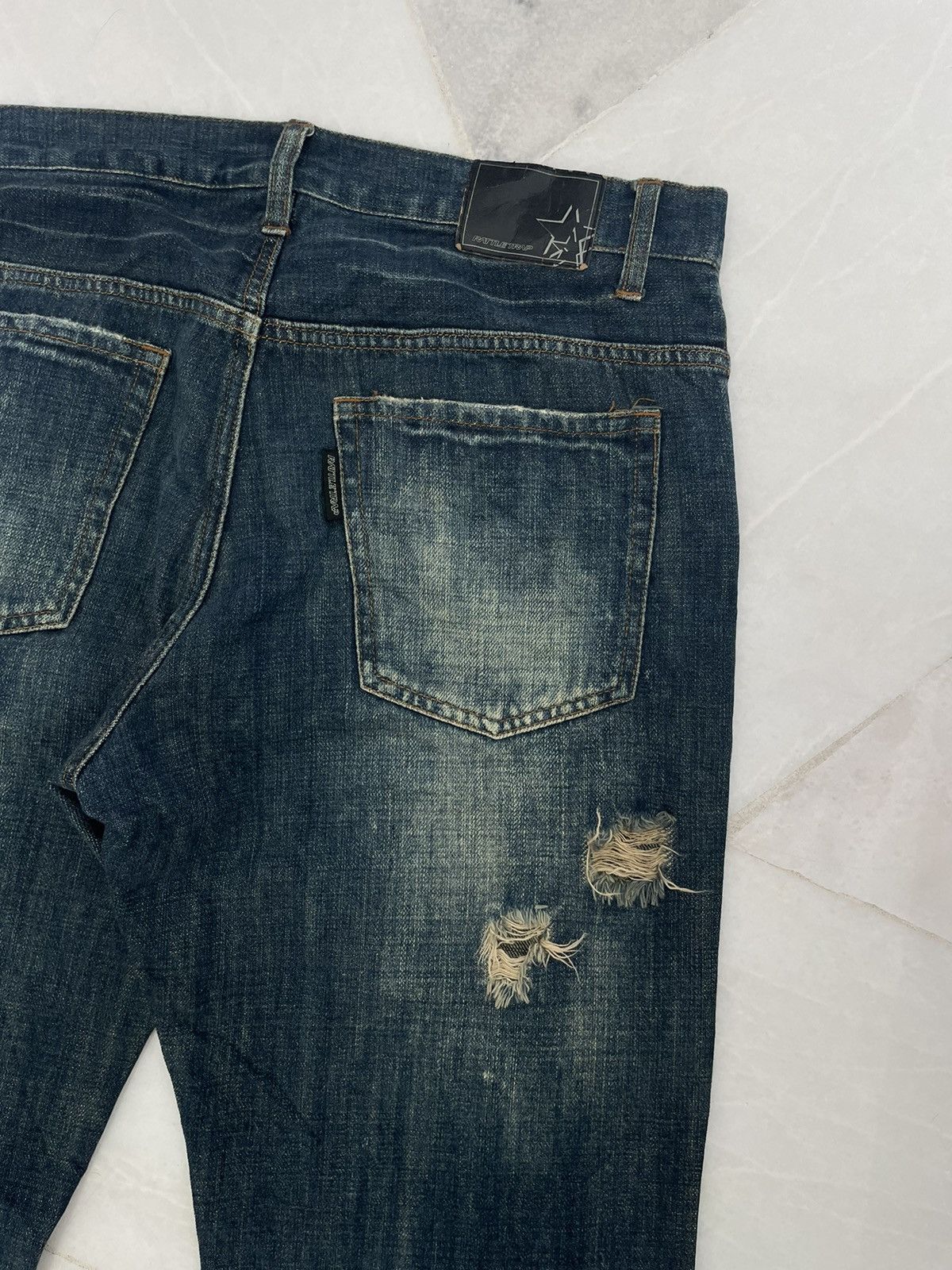 Japanese Brand Rare💥Vintage Rattle Trap Distressed Jeans Size US 34 / EU 50 - 5 Thumbnail