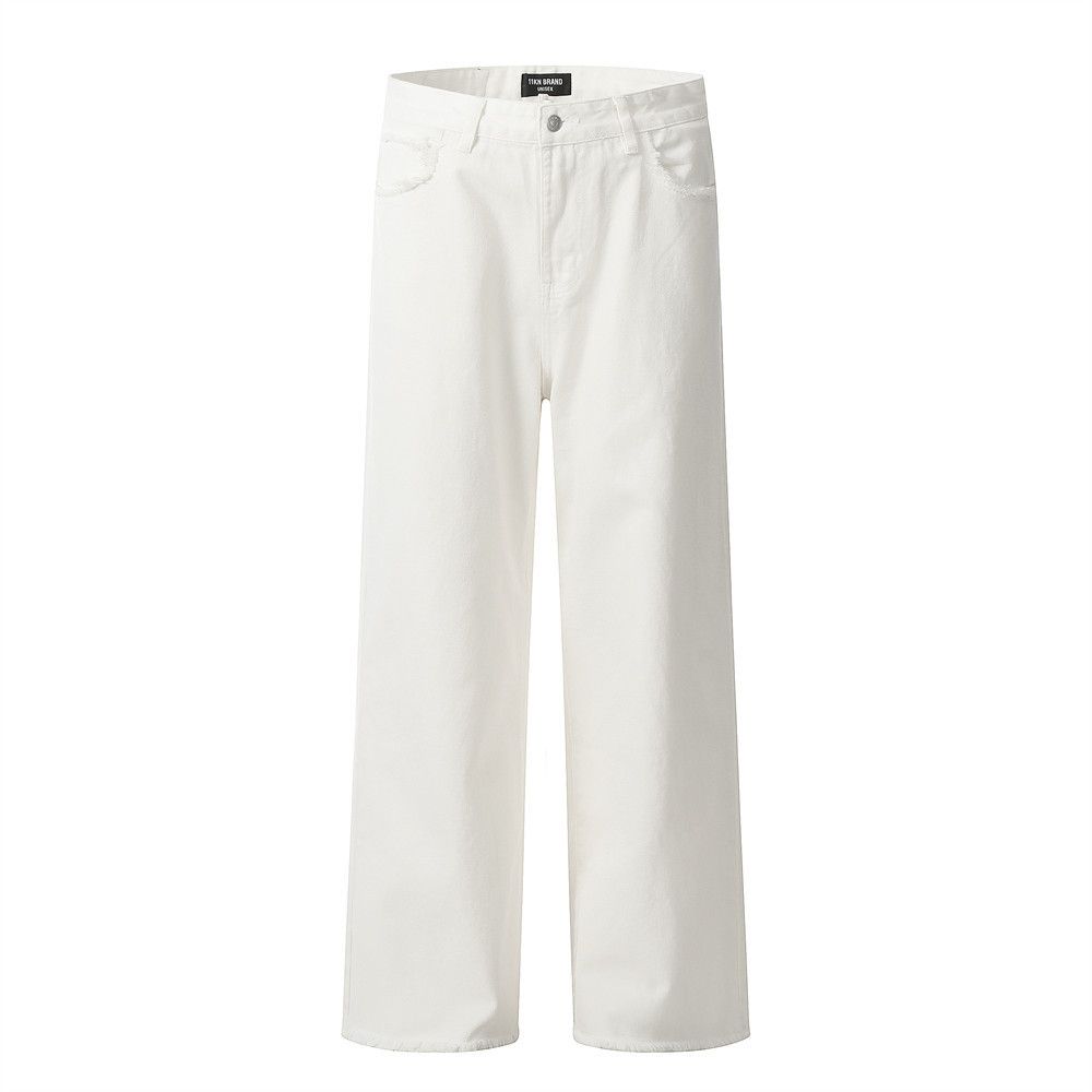 Japanese Brand Men's Vibe casual loose straight leg frayed jeans Size US 32 / EU 48 - 1 Thumbnail