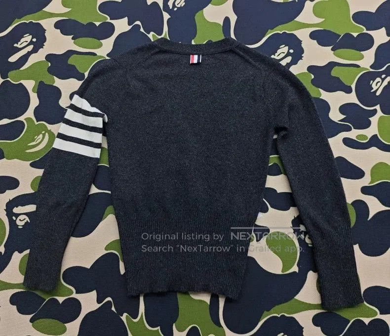 Thom Browne Thom Browne Gray Cashmere Cardigan. Size US M / EU 48-50 / 2 - 2 Thumbnail