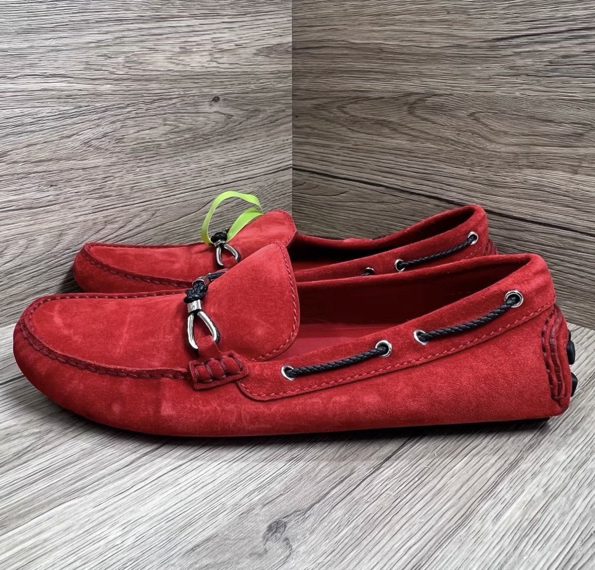 Louis Vuitton Louis Vuitton Hockenheim Red & Black Woven Loafers J41 Size US 9.5 / EU 42-43 - 1 Thumbnail
