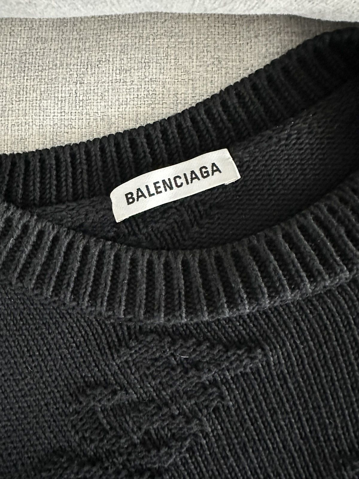 Balenciaga Balenciaga Monogram Sweater Size US XL / EU 56 / 4 - 2 Thumbnail