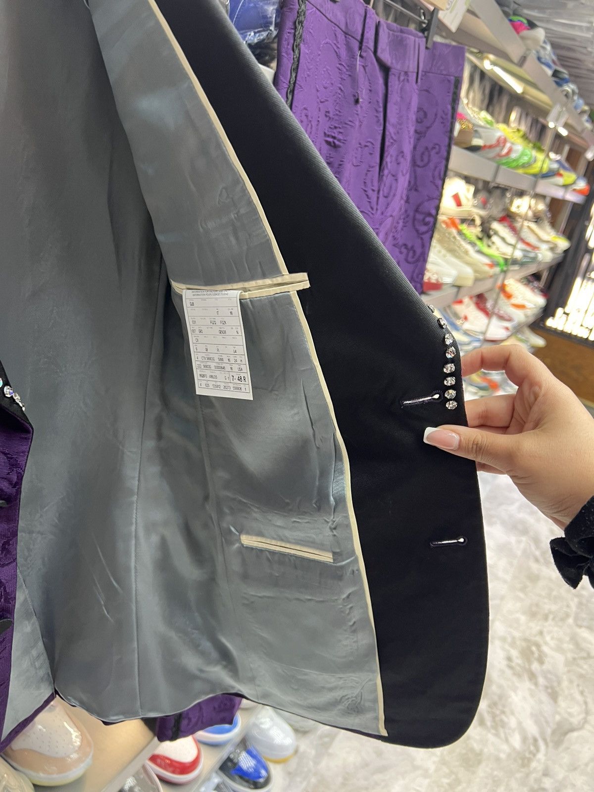 Gucci Gucci Purple Crystal Suit Set Size 34S - 10 Thumbnail
